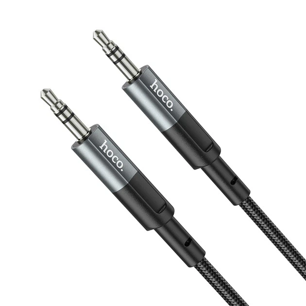Кабель AUX HOCO UPA23 3.5 мм 3.5 мм, 1 м, metal gray, 1 шт. - Фото 7 Кабель AUX HOCO UPA23 3.5 мм 3.5 мм, 1 м, metal gray, 1 шт. - зображення 7