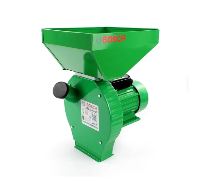 Зернодробилка Bosch BFS 4200 электрическая 230 кг/ч кормодробилка молотковая 4,2 кВт измельчитель зерна 220 В дробилка для кукурузы пшеницы сухих кормов 3500 об/мин корморезка с бункером 10 л четырьмя ситами 3 4 5 6 мм для фермы домашнего хозяйства - изображение 5