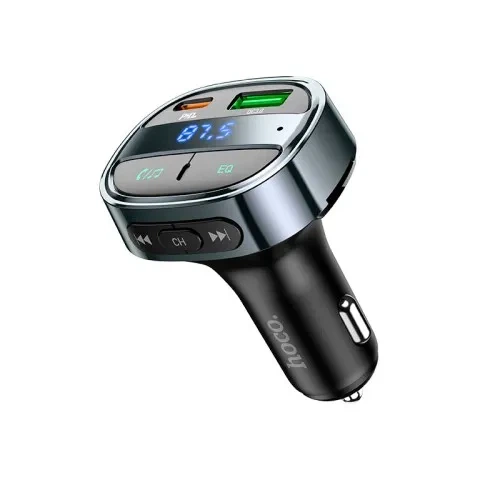 Автомобільний зарядний пристрій з FM-трансмиттером Hoco E70 Bluetooth FM-трансмітер 1USB/1PD/QC/PD30W/Bluetooth 5.0, чорний - Фото 1 Автомобільний зарядний пристрій з FM-трансмиттером Hoco E70 Bluetooth FM-трансмітер 1USB/1PD/QC/PD30W/Bluetooth 5.0, чорний - зображення 1