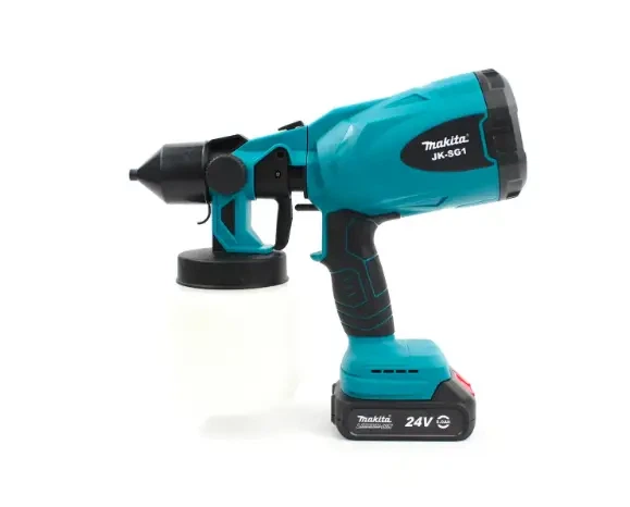 Краскопульт Makita JK-SG1 аккумуляторный 24 В электрический 800 Вт распылитель краски 5 А·ч пульверизатор для лака с баком 800 мл потоком 380 мл/мин беспроводной краскораспылитель 3 режима для стен мебели ремонта дома строительных работ - изображение 5