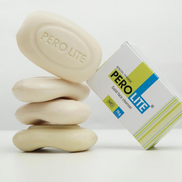 Мыло очищающее с бензоил пероксидом Перолайт PEROLITE Benzoyl Peroxide Antibacterial and Pimple Care Soap 75 г - зображення 3