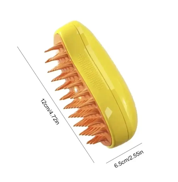 Паровая щетка Pet Brush для вычесывания собак и кошек Щетка для вычесывания подшерстка Желтый (KG-12013) - Фото 4 Паровая щетка Pet Brush для вычесывания собак и кошек Щетка для вычесывания подшерстка Желтый (KG-12013) - изображение 4