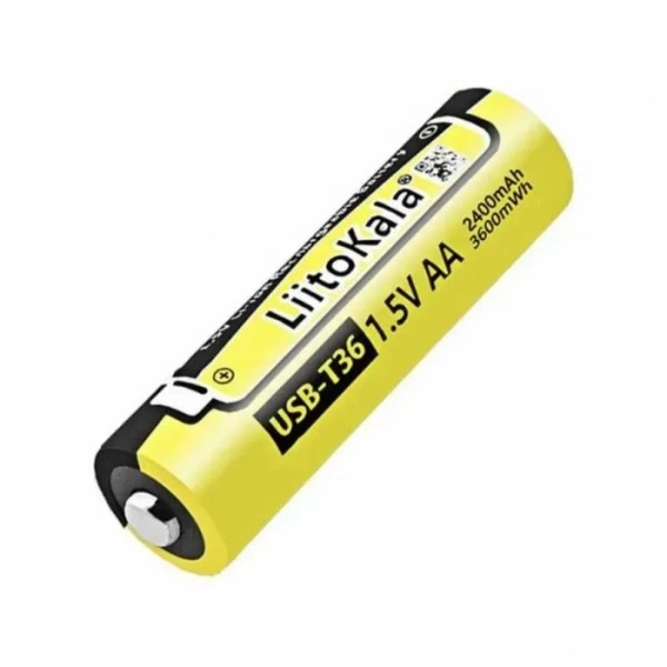 Набор аккумуляторов LiitoKala USB-T36 (4xAA 2400mAhh, 1.5V), 4 в 1 Type-C с кабелем зарядки (138858) - Фото 3 Набор аккумуляторов LiitoKala USB-T36 (4xAA 2400mAhh, 1.5V), 4 в 1 Type-C с кабелем зарядки (138858) - зображення 3