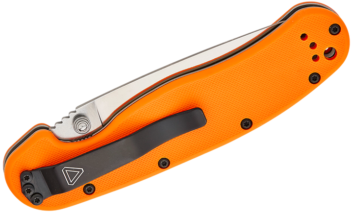 Ніж складаний Ontario Knife RAT I Linerlock, лезо Plain Satin D2, руківя Orange GFN, Тайвань, ON8867OR - Фото 7 Ніж складаний Ontario Knife RAT I Linerlock, лезо Plain Satin D2, руківя Orange GFN, Тайвань, ON8867OR - изображение 7