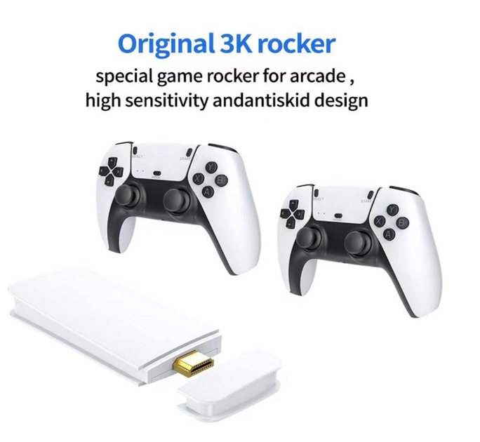 Игровая приставка M15 PLUS Game Stick 64GB 30000+ игр 4K HDMI, ретро-контроль + 2 беспроводные джойстики 2.4G - изображение 5