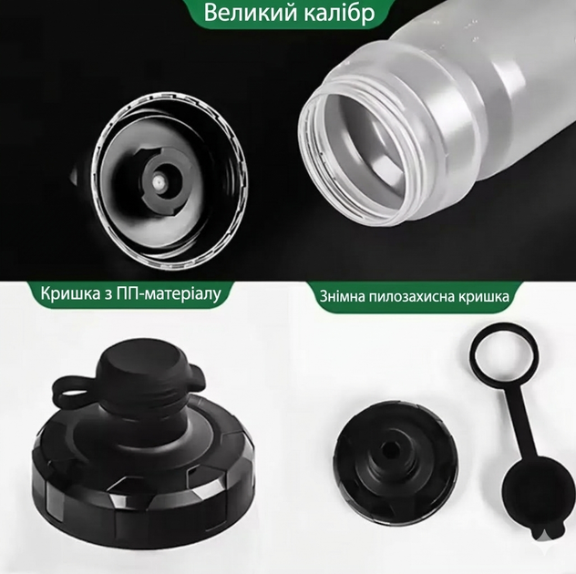 Велосипедная бутылка X-TIGER 650 мл с креплением Green - изображение 2
