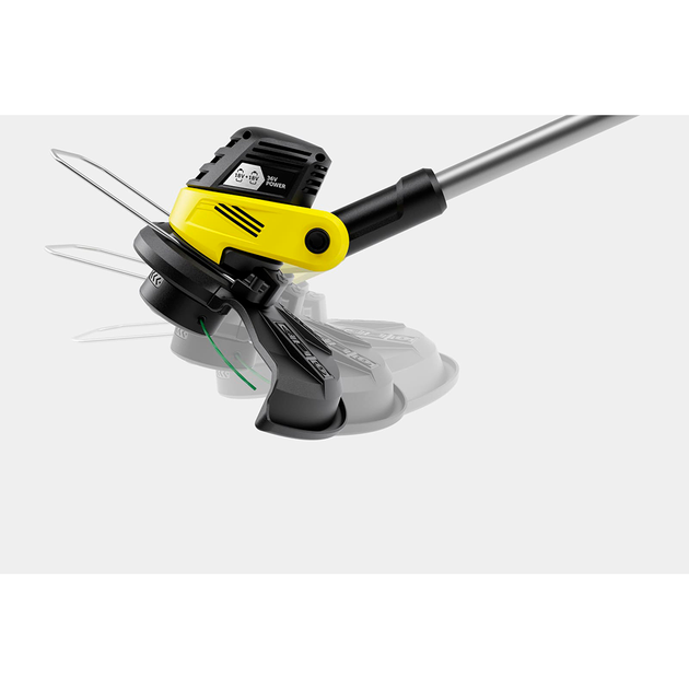 Триммер аккумуляторный Karcher LTR 3-18 Dual 18V ширина 30 см 8000 об/мин без АКБ и ЗУ Yellow - изображение 6
