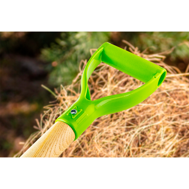 Вилы Verto 4 зуба 126.5 см сталь D-рукоятка Black/Green (15G040) - изображение 3