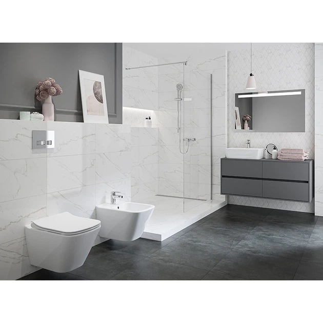 Унитаз подвесной Cersanit City B220 Clean On дюропластовым сиденьем SLIM lift - изображение 4