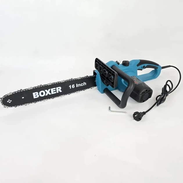 Електропила Boxer BX-3306 ланцюгова мережева електрична пила садова для розпилювання деревини обрізання гілок заготівлі дров 2200 Вт 220 В шина 40 см швидкість 8 м сек автозмащення металевий корпус поперечний двигун - Фото 7 Електропила Boxer BX-3306 ланцюгова мережева електрична пила садова для розпилювання деревини обрізання гілок заготівлі дров 2200 Вт 220 В шина 40 см швидкість 8 м сек автозмащення металевий корпус поперечний двигун - зображення 7