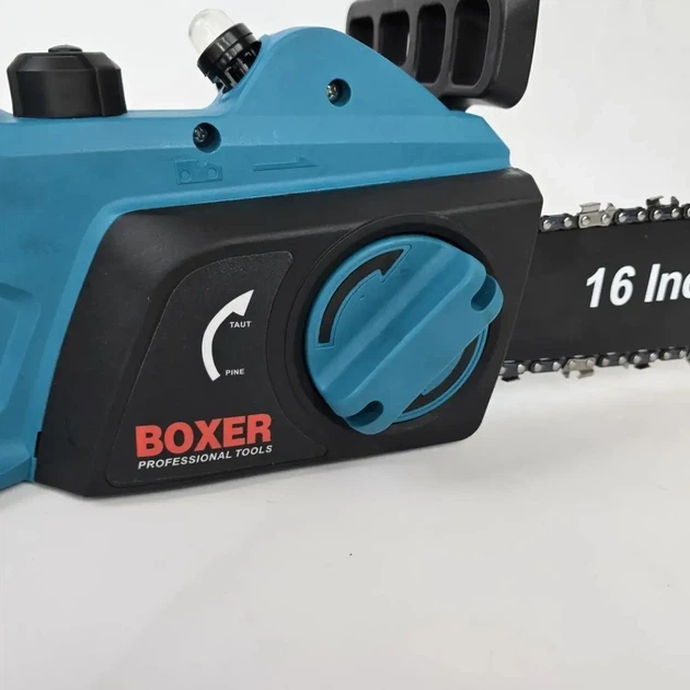 Електропила Boxer BX-3306 ланцюгова мережева електрична пила садова для розпилювання деревини обрізання гілок заготівлі дров 2200 Вт 220 В шина 40 см швидкість 8 м сек автозмащення металевий корпус поперечний двигун - Фото 13 Електропила Boxer BX-3306 ланцюгова мережева електрична пила садова для розпилювання деревини обрізання гілок заготівлі дров 2200 Вт 220 В шина 40 см швидкість 8 м сек автозмащення металевий корпус поперечний двигун - зображення 13
