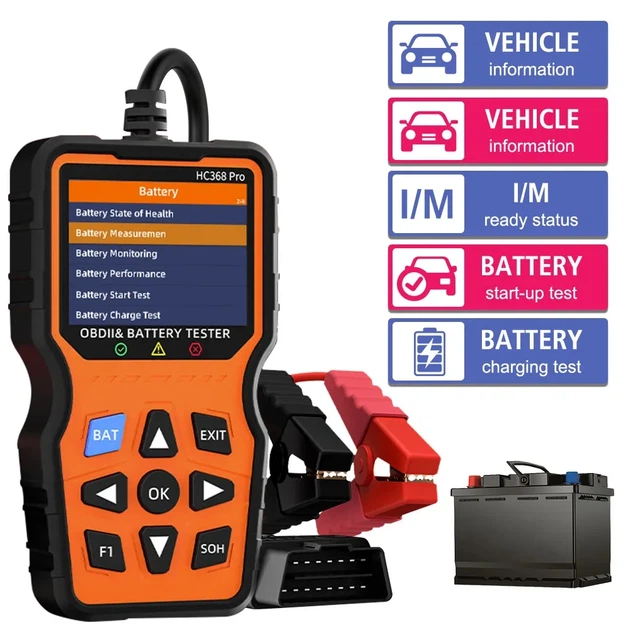 Діагностичний інструмент із кодовим зчитувачем HC368 Pro OBD2 - зображення 6