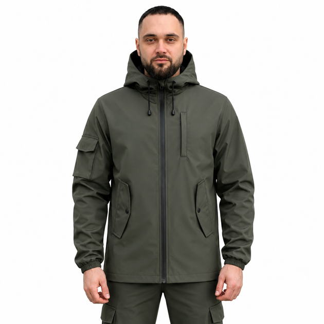 Куртка чоловіча SoftShell легка, хакі, водонепроникна легка куртка з матеріалу софтшел для осені XL - Фото 1 Куртка чоловіча SoftShell легка, хакі, водонепроникна легка куртка з матеріалу софтшел для осені XL - зображення 1