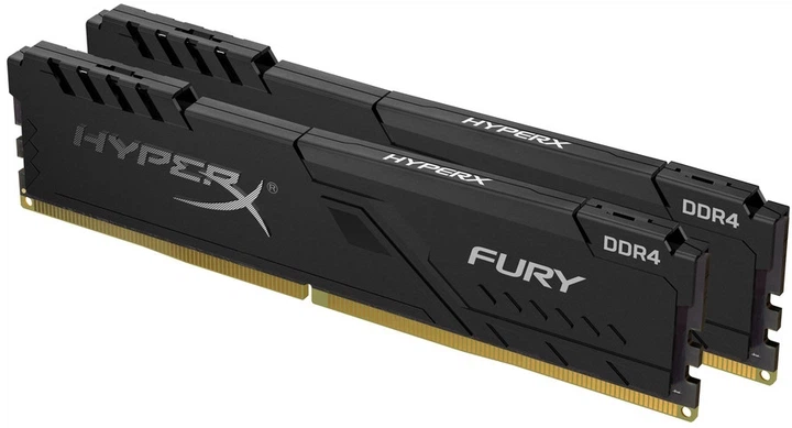 Оперативная память HyperX DDR4-3200 16384MB PC4-25600 (Kit of 2x8192) Fury Black (HX432C16FB3K2/16) - Фото 1 Оперативная память HyperX DDR4-3200 16384MB PC4-25600 (Kit of 2x8192) Fury Black (HX432C16FB3K2/16) - изображение 1