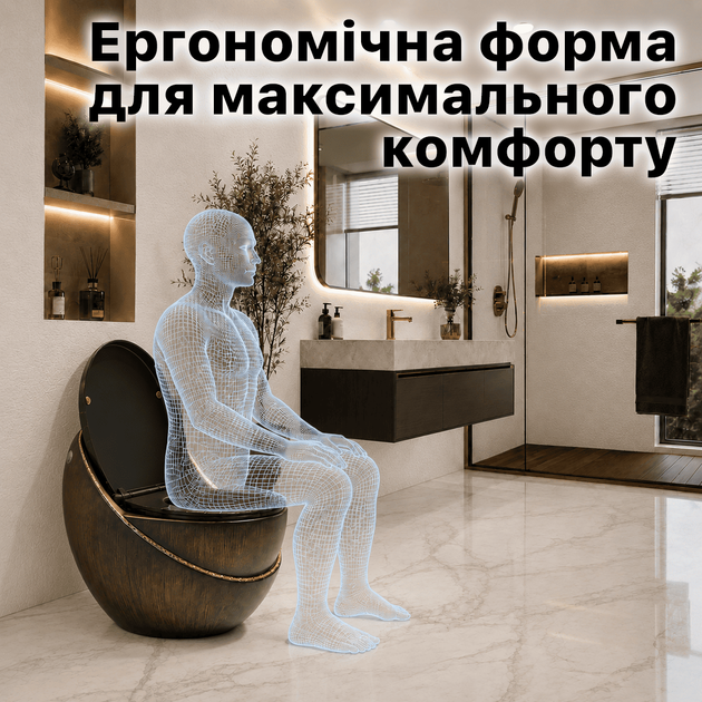 Унитаз премиальный керамический уникальные унитазы дизайнерские luxury стильный унитаз авторский Asans 8627 - изображение 5