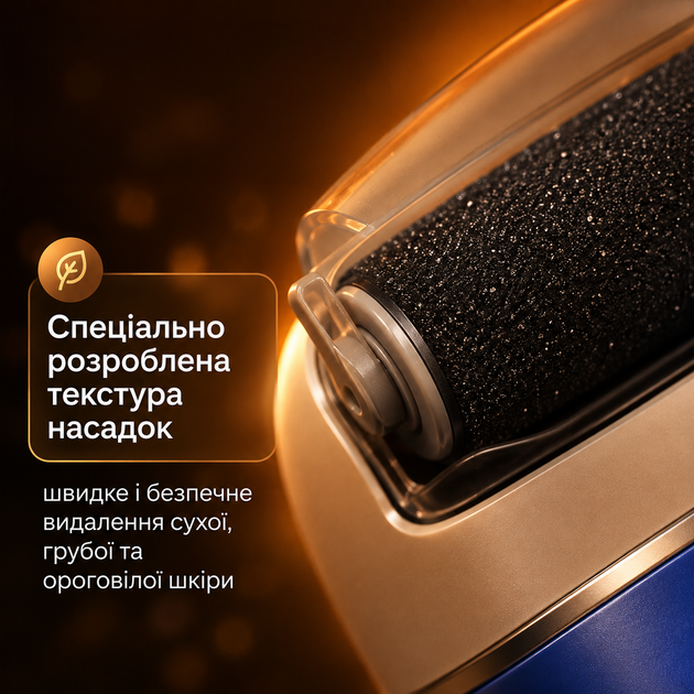Пемза электрическая для ног аккумуляторная роликовая пилка для пят стоп и пяток удаление огрубевшей кожи электропемза для педикюра уход за ногами профессиональная с насадками синяя Kayfovo - изображение 4