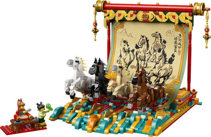 Zestaw klocków LEGO Obraz z galopującymi końmi 1650 elementów (80119) - obraz 5