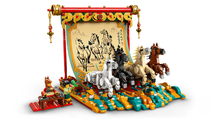 Zestaw klocków LEGO Obraz z galopującymi końmi 1650 elementów (80119) - obraz 6