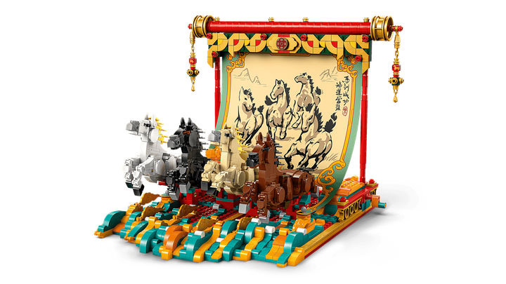 Zestaw klocków LEGO Obraz z galopującymi końmi 1650 elementów (80119) - obraz 7