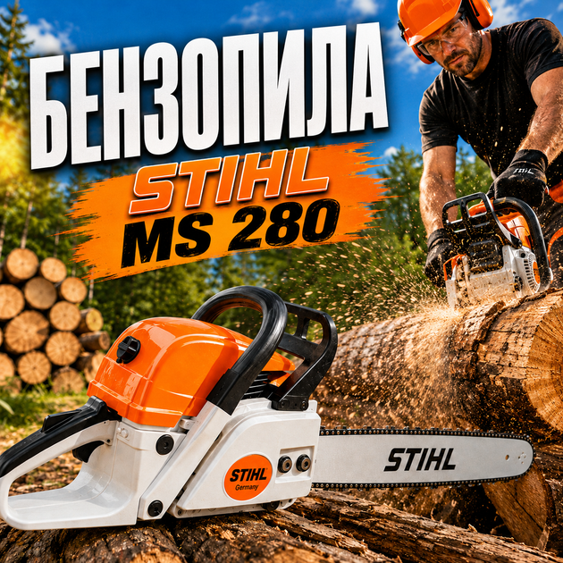 Бензопила цепная STIHL 52 см³/3,8 л.с. Пила бензиновая с антивибрационной системой Бензопила двухтактная - Фото 1 Бензопила цепная STIHL 52 см³/3,8 л.с. Пила бензиновая с антивибрационной системой Бензопила двухтактная - изображение 1