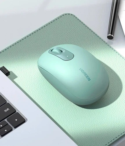 Мышь беспроводная Ugreen MU105 2.4GHz, Celadon Green (90672) - Фото 2 Мышь беспроводная Ugreen MU105 2.4GHz, Celadon Green (90672) - изображение 2