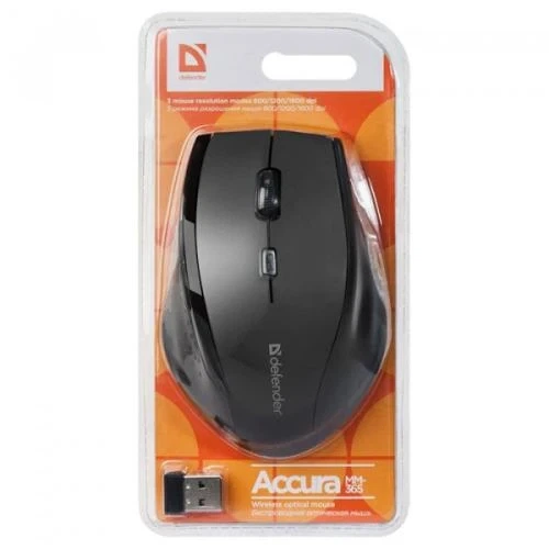Миша бездротова Defender Accura MM-365, Black, USB, оптична, 800-1600 dpi, 6 кнопок (52365) - зображення 4