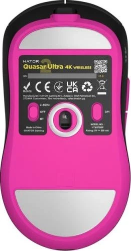 Мышь беспроводная Hator Quasar 2 Ultra 4K, Black/Pink (HTM570BP) - изображение 5