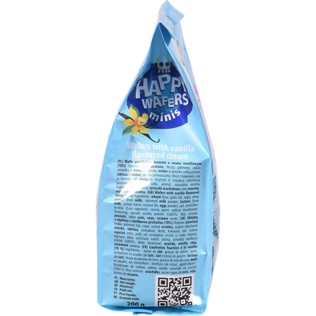 Вафлі Happy Wafers FLIS з начинкою ваніль 200 г И940 - изображение 2