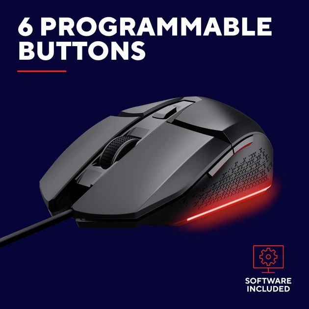 Компьютерная мышь Trust GXT 109 Felox RGB проводная Черная (25036) - изображение 9