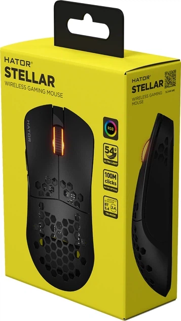 Компьютерная мышь Hator Stellar беспроводная Bluetooth/USB Черная (HTM650) - изображение 7