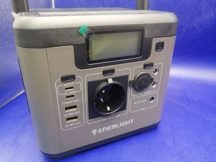 Станція резервного живлення Enerlight PowerGo500 / 500 Вт / 520 Вт⋅год / Li-ion - зображення 4