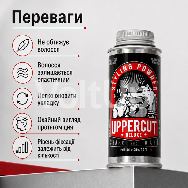 Пудра для укладання волосся Uppercut Deluxe Styling Powder 20 г для об’єму та текстури - зображення 3