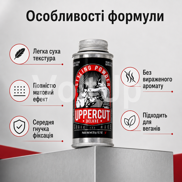 Пудра для укладання волосся Uppercut Deluxe Styling Powder 20 г для об’єму та текстури - зображення 4