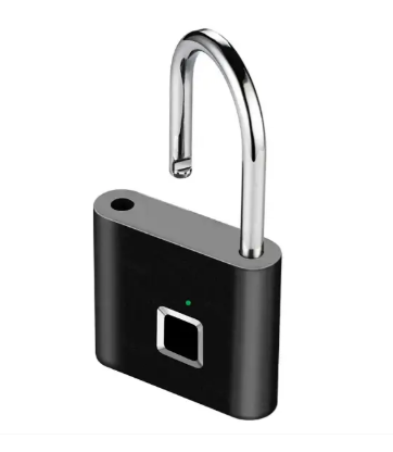 Умный навесной замок с отпечатком пальца, сенсорный биометрический замок, USB-зарядка, до 10 отпечатков, для сумки, шкафчика и чемодана (203) - изображение 2
