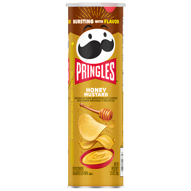 Чипсы Pringles Honey Mustard со вкусом медовой горчицы 158 г - Фото 1 Чипсы Pringles Honey Mustard со вкусом медовой горчицы 158 г - изображение 1