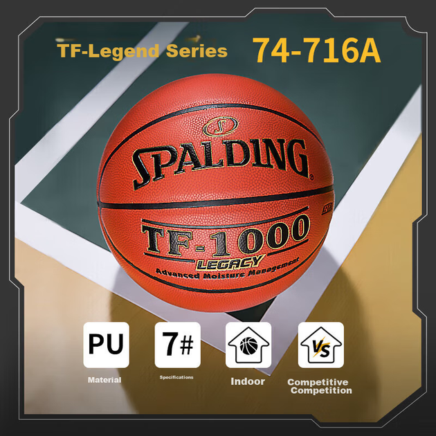 М'яч баскетбольний SPALDING TF/1000 74/716A шкіра - зображення 2