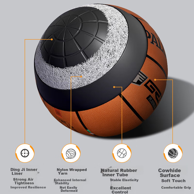М'яч баскетбольний SPALDING TFGRIP PLATINUM Size 7 (78/031Y) - Фото 7 М'яч баскетбольний SPALDING TFGRIP PLATINUM Size 7 (78/031Y) - зображення 7