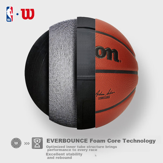 М'яч баскетбольний Wilson NBA Replica з мікрофібри Size 7 - зображення 4