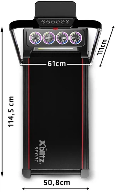 Bieżnia elektryczna składana Xblitz X-Runner 2 2w1 do użytku domowego (5902479679549) - Zdjęcie 6 Bieżnia elektryczna składana Xblitz X-Runner 2 2w1 do użytku domowego (5902479679549) - obraz 6