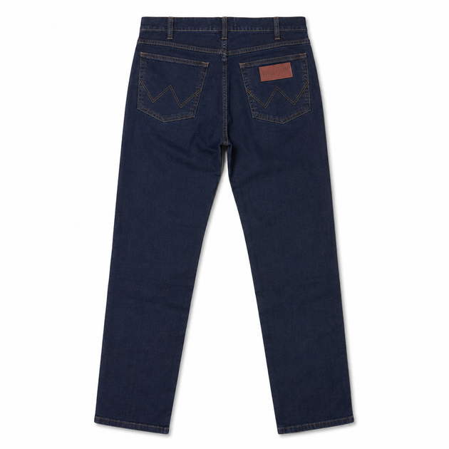 Джинсы Wrangler Regular мужские прямого кроя,38 Темно-синий - изображение 3