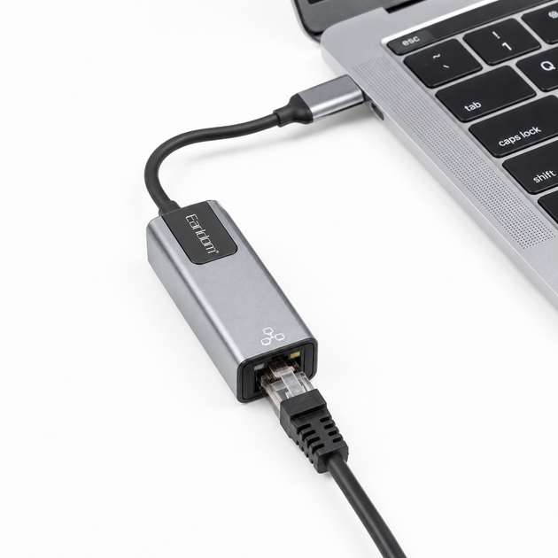 Адаптер мережевий USB-A + USB-C для підключення ноутбука, комп’ютера та планшета до дротового інтернету - Фото 4 Адаптер мережевий USB-A + USB-C для підключення ноутбука, комп’ютера та планшета до дротового інтернету - зображення 4
