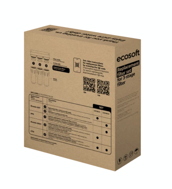 Комплект картриджів Ecosoft покращений для проточних фільтрів (CRV3ECO ) - зображення 2