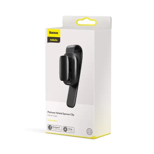 Тримач окулярів Baseus Platinum Vehicle eyewear clip (clamping type), Чорний ACYJN-B01 - Фото 2 Тримач окулярів Baseus Platinum Vehicle eyewear clip (clamping type), Чорний ACYJN-B01 - изображение 2