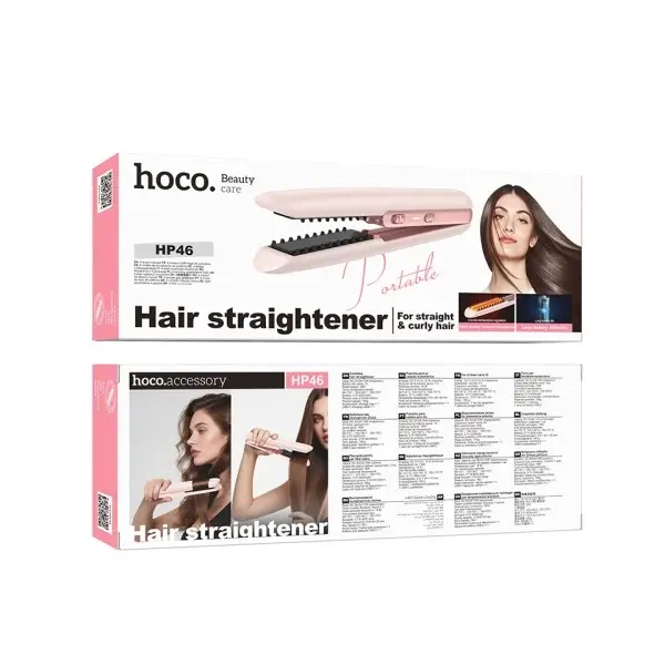 Випрямляч для волосся HP46 Explicit Hoco HP46 Explicit electric hair straightener Рожевий - изображение 2