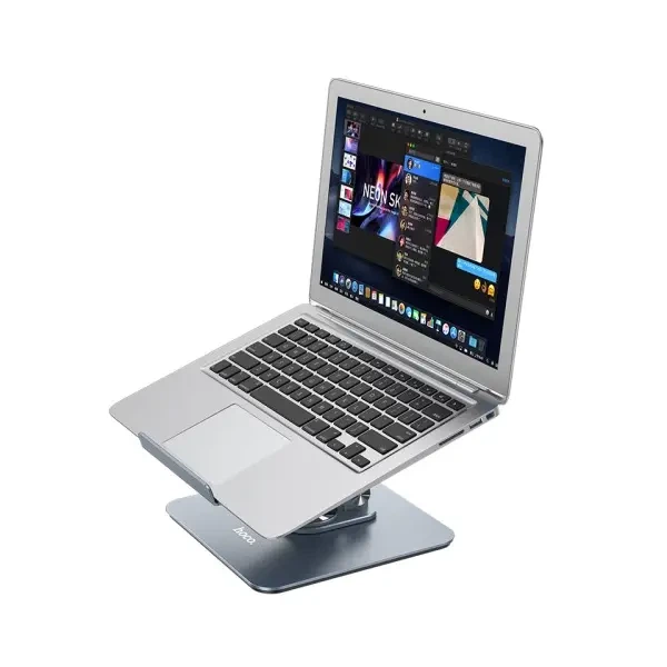 Підставка для ноутбука Hoco PH52 Plus Might Metal rotating tablet desktop holder Сіра - зображення 3
