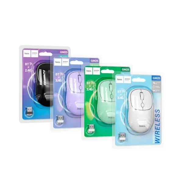Компютерна мишка Hoco GM25 Royal dual-mode business ws mouse, Білий - Фото 2 Компютерна мишка Hoco GM25 Royal dual-mode business ws mouse, Білий - изображение 2