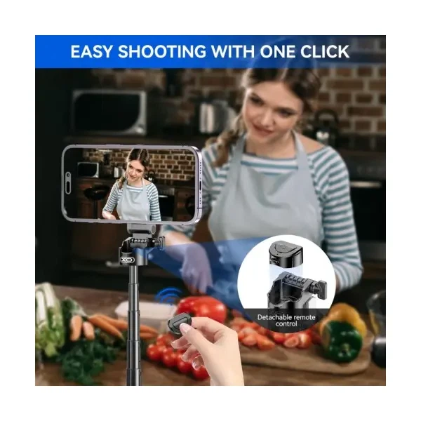 Монопод XO SS22 4in1 Magnetic Multi-function Mini BT Selfie Stick, Photo Booster, Чорний - Фото 7 Монопод XO SS22 4in1 Magnetic Multi-function Mini BT Selfie Stick, Photo Booster, Чорний - изображение 7