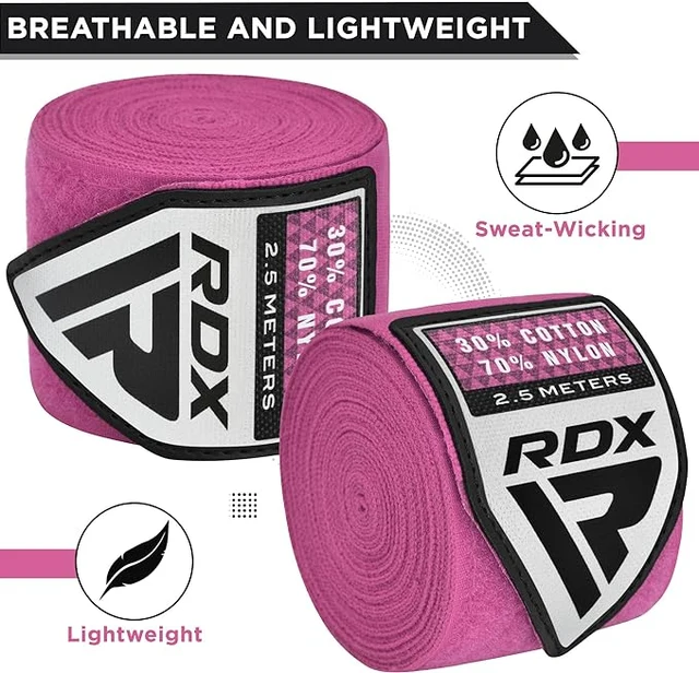 Бинти для боксу RDX Hand Wraps Pink (2.5м.) - зображення 4