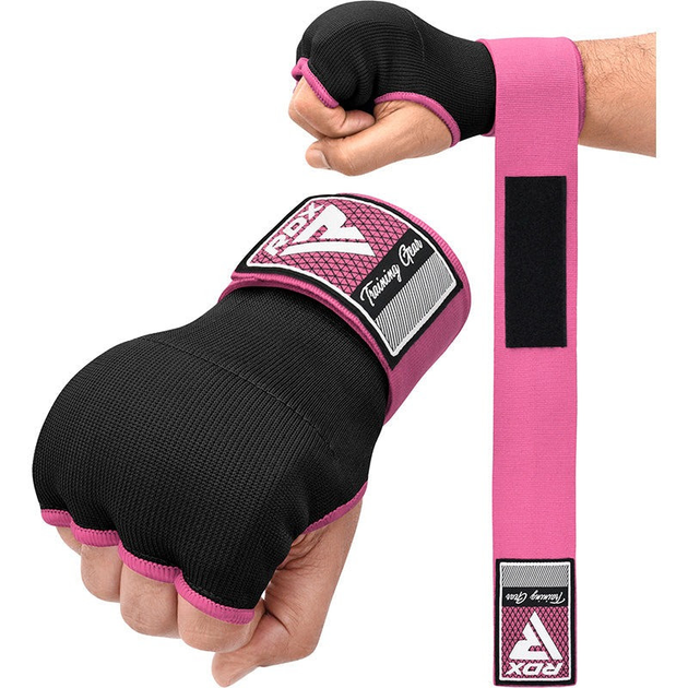 Бинти-рукавиці RDX IS2 Inner Straps Pink M - Фото 1 Бинти-рукавиці RDX IS2 Inner Straps Pink M - зображення 1