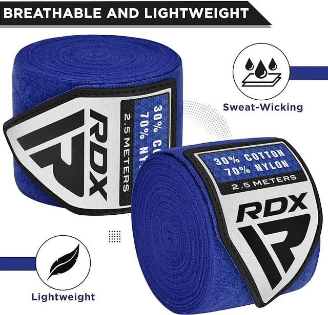 Бинти для боксу RDX Hand Wraps Blue (2.5м.) - зображення 3